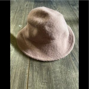 Free People Floppy Brim Bucket Hat Wool Taupe OS